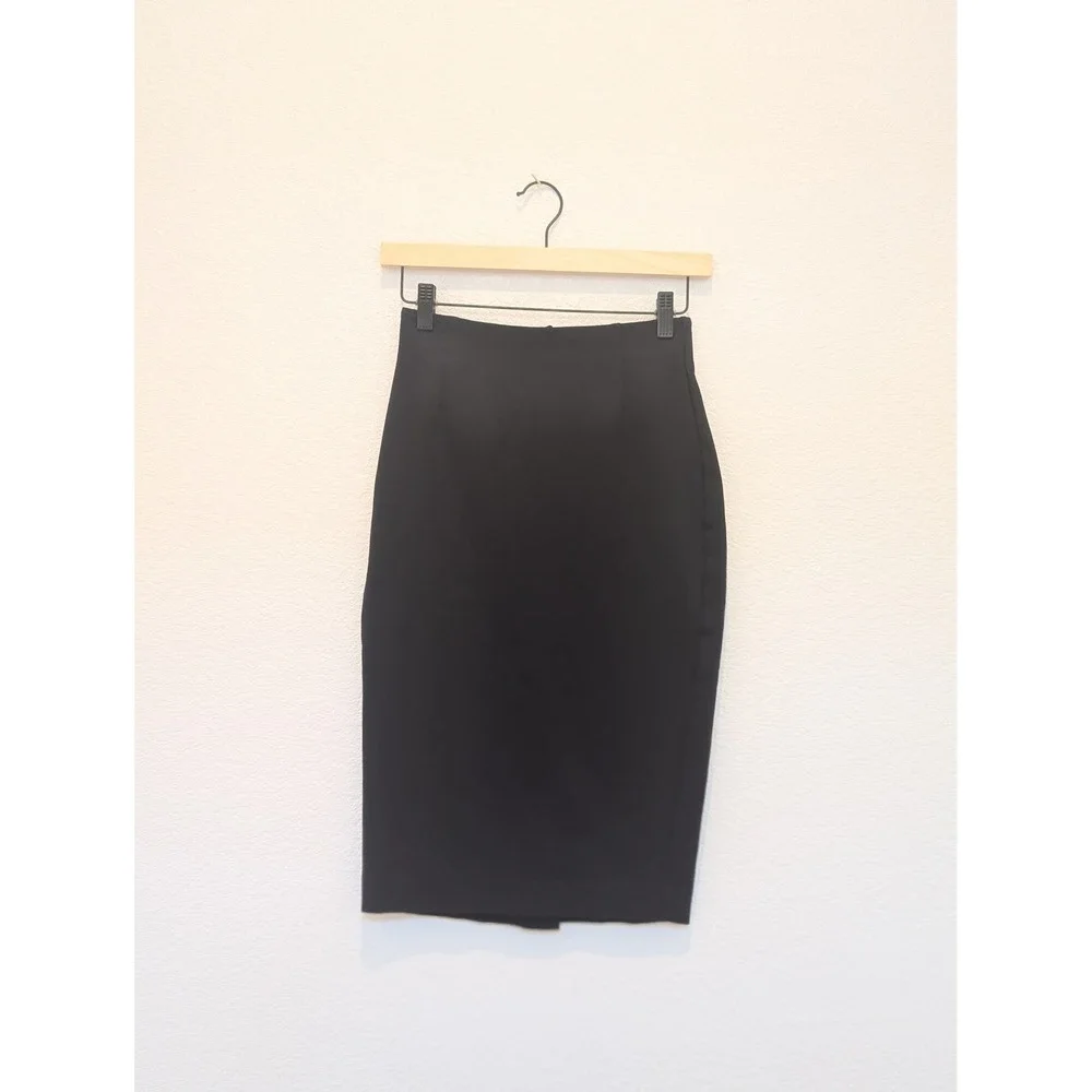 J Crew Womens Black High Waisted Pencil Skirt Size 0